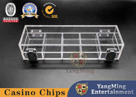 Fully Transparent Acrylic 50mm Casino Chip Box With Lock Poker Game Case