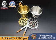 Industrial Brushed Stainless Steel Ashtray Water Cup Drag Texas Poker Table Game Holder