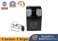 Wear Resistant Casino Shuffling Machine Black Metal Texas Hold'Em Eight Deck Poker Card Casino Automatic Card Shuffler
