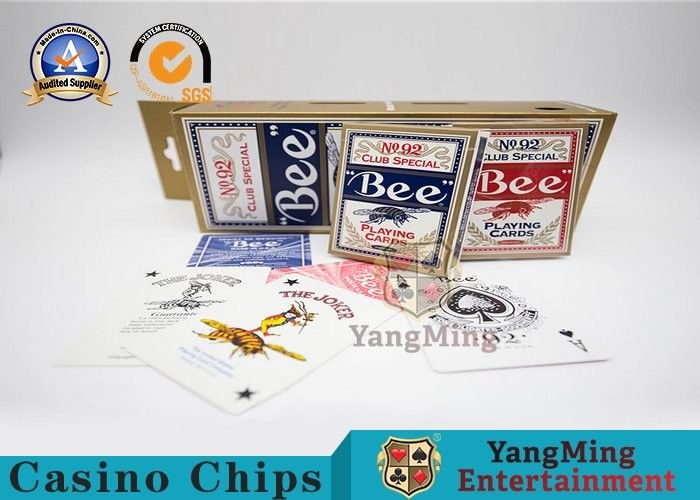 Original American Poker Club 92 Bee เล่นคาสิโนด้วยกระดาษ UV Black Core