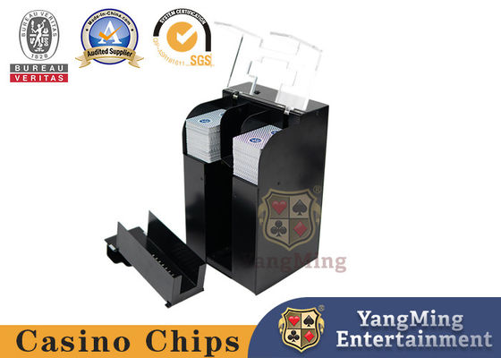 Customized Electric Black Card Shuffling Machine 8 Pair Texas Hold'Em Poker Card Shuffler