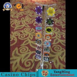 16pcs Casino Transparent Poker Chips Case Gambling Table Round Chips Carrier Roulette Table Custom Holder