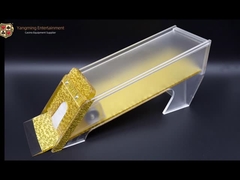 Texas Poker Baccarat Polished Gold 8 Deck Poker ตัวแทนจำหน่ายโต๊ะคาสิโนยอมรับแบบกำหนดเอง