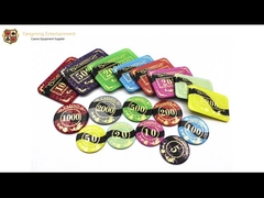 Baccarat Texas Poker Casino Chips อะคริลิกคริสตัล Gilded Grid ชิปโป๊กเกอร์ป้องกันการปลอมแปลง