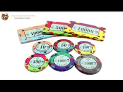 10g Club ที่กำหนดเอง Texas Poker Blackjack โต๊ะโต๊ะชิปเซรามิกที่มีให้สำหรับการปรับแต่ง