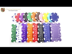 ชิปโป๊กเกอร์คาสิโนพลาสติกเปล่าแฟนซี 11.5 กรัมโดยไม่มีรูปแบบโลโก้ที่กำหนดเอง