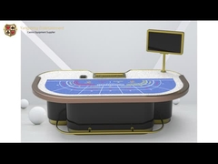 ตารางการพนันมาตรฐานการออกแบบที่กำหนดเองโต๊ะโป๊กเกอร์บาคาร่า 7 คนพร้อมขาโลหะ