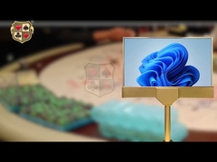 DY06-232 นิ้ว โต๊ะโป๊กเกอร์บาคาร่าที่กําหนดเอง ด้านสองจอความละเอียดสูง