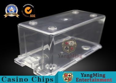 Clear Acrylic 1 - 8 Deck Playing Card Box 300pcs Free Locks With Metal Handle
