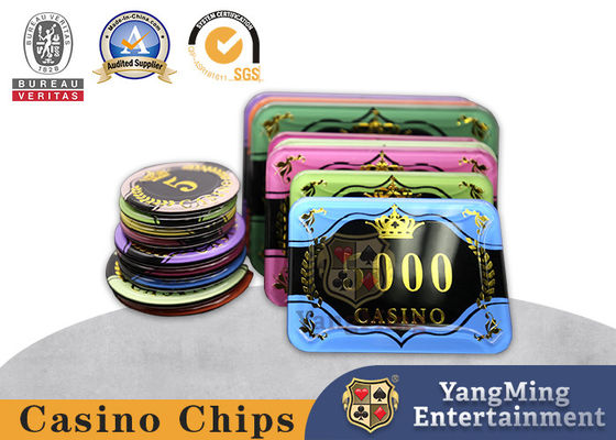 Manufacture Rfid gambling tables Design Custom Acrylic plastic chip Anti-Counterfeiting Poker Casino Chips Spot