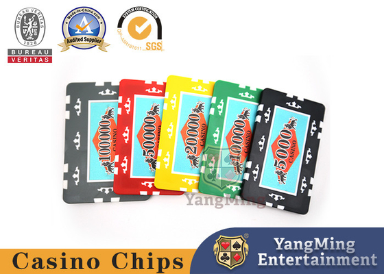 ซื้อ ABS 11.5g Professional Baccarat Texas Poker Chip Set สีเหลืองสีเขียวสีแดง การผลิตออนไลน์