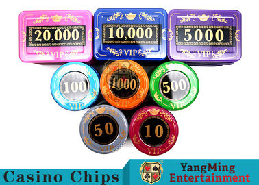 ซื้อ 730 Pcs Crystal Screen Style Roulette Set Set / Poker Game Set ในกล่องอลูมิเนียม การผลิตออนไลน์