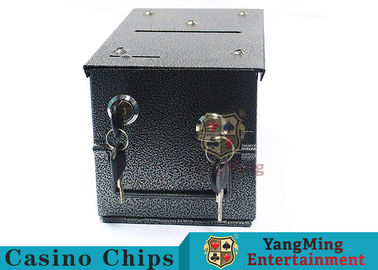 ซื้อ Double-Lock Design คาสิโนกล่องเงินสดพร้อมเหล็กโลหะหนาสำหรับเหรียญ / ชิป การผลิตออนไลน์