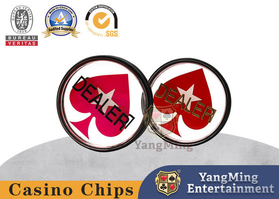 ซื้อ ตัวแทนจำหน่ายบัตรตำแหน่งอะคริลิคใสยี่ห้อ Texas Hold'Em การ์ดเกมแกะสลักแบบกลม การผลิตออนไลน์
