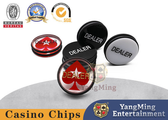 ซื้อ คาสิโน 3 นิ้ว ดีลเลอร์ Button ออกแบบ ด้านสอง ขาวและดํา การต่อรองปุ่มฮอคกี้ การผลิตออนไลน์