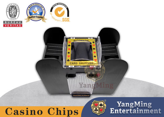 ซื้อ Baccarat Texas Poker Shuffle Machine 4 คู่เครื่องไพ่คาสิโนพลาสติกสีดำ การผลิตออนไลน์