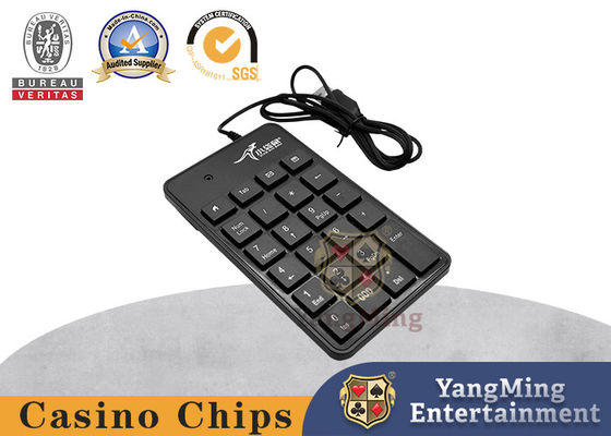 ซื้อ โต๊ะบาคาร่า คาสิโน สีดํา สาย USB สีดํา Baccarat Software Input Numeric Keyboard การผลิตออนไลน์
