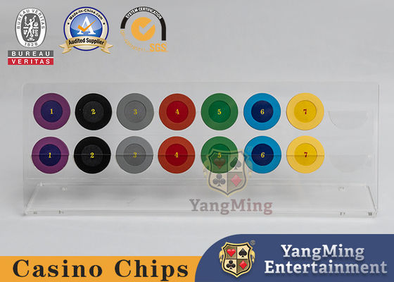 ซื้อ อะคริลิคโปร่งใส 2 ชั้น 16 ชิ้น รอบ ชิป ราคการแสดงผลิตผู้ผลิต Custom Roulette Table Poker Chip Coin Countertop Display Rack การผลิตออนไลน์