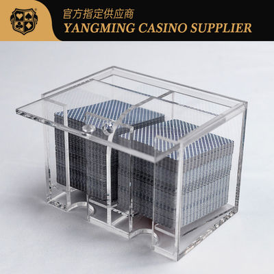 ซื้อ 8 Deck Casino Grade Acrylic Clear Scrap Card Case Holder Club Poker Game Tabletop Discard Holder การผลิตออนไลน์