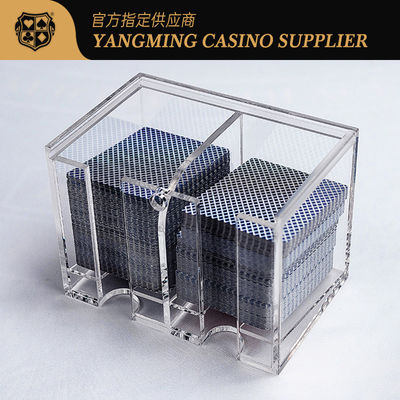 ซื้อ Best Quality Cheap Acrylic 2 Compartment 8 Deck Discard Box Bacardi Discard Holder Casino Poker Discard Holder การผลิตออนไลน์