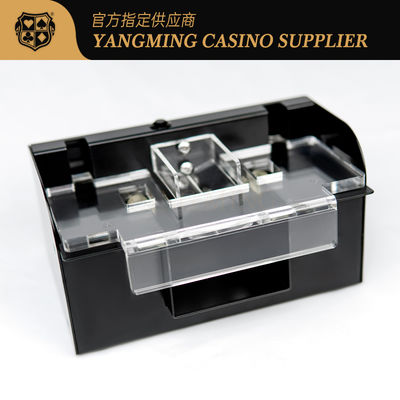 ซื้อ 1 - 2 สำรับไพ่คาสิโนโป๊กเกอร์โดยเฉพาะ Shuffler การ์ดพร้อมฝาโลหะเหล็กโปร่งใส การผลิตออนไลน์