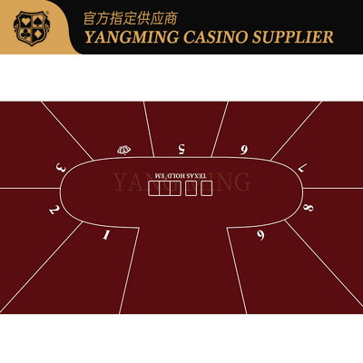 ซื้อ Custom Texas Hold'em Poker Table Mat – 9 Player Casino Game Layout การผลิตออนไลน์