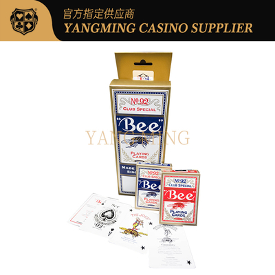 ซื้อ ไพ่โป๊กเกอร์ Casino Bee สำหรับเกมบาคาร่าและโป๊กเกอร์ รุ่น Deluxe American Black Core 310g การผลิตออนไลน์