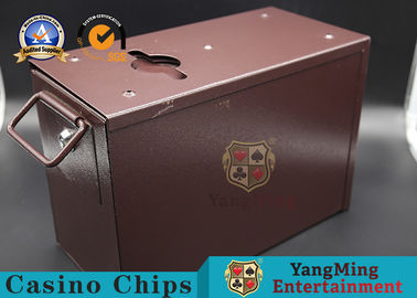 ซื้อ การพนันโต๊ะโป๊กเกอร์โลหะคาสิโนเงินวางกล่องที่มีแขนและล็อคสำหรับผู้ถือเงินสดโต๊ะโป๊กเกอร์ การผลิตออนไลน์