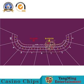 ซื้อ ดูรูปภาพขนาดใหญ่ Baccarat Poker Table Layout สีม่วง / สีเขียว การผลิตออนไลน์