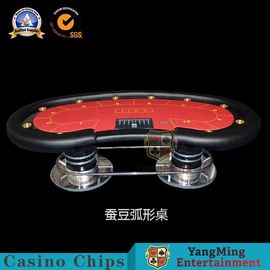ซื้อ 8-10 คนรูปไข่คาสิโนพับโต๊ะโป๊กเกอร์ Texas Hold'Em Led ตารางที่มีผ้ากันน้ำบนโต๊ะ การผลิตออนไลน์