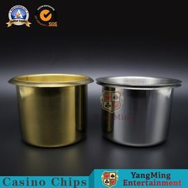 ซื้อ การพนันตารางโลหะเขี่ยทองสีเงินตารางอุปกรณ์เสริมถ้วยน้ำพร้อมฝาครอบ การผลิตออนไลน์