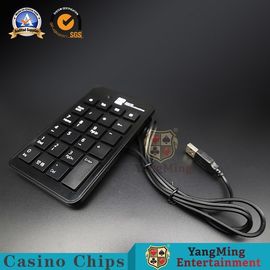ซื้อ Slim Baccarat Gambling Systems USB Number Keyboard แป้นพิมพ์พลาสติกสีดำแบบใช้สายตารางระบบ การผลิตออนไลน์