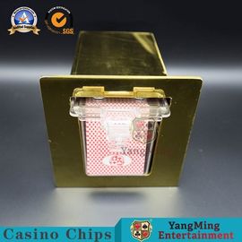 ซื้อ สเตนเลสไทเทเนียมสีเหลืองเล่นไพ่ผู้ถือ GamblingTable กล่องบัตรซ่อน การผลิตออนไลน์
