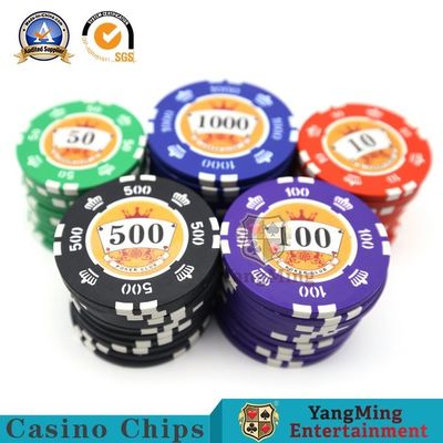 ซื้อ โลโก้ที่ปรับแต่งได้ของ Iron Core Poker Clay Chips การผลิตออนไลน์