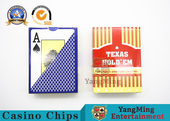 ซื้อ การ์ดเล่นพลาสติกพีวีซีกันน้ำสำหรับเกม Texas Hold'Em Double Sided Frosted การผลิตออนไลน์