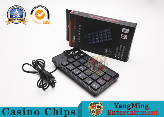 ซื้อ อุปกรณ์เกมคาสิโนพลาสติก Black Mute Mini Keyboard พร้อมสายเคเบิล การผลิตออนไลน์