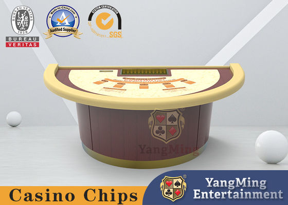 ซื้อ MDF Board Blackjack Poker Game ตารางหมากรุกครึ่งวงกลมรอบเท้า การผลิตออนไลน์