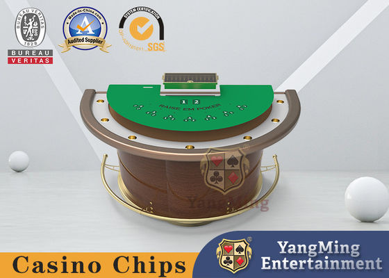 ซื้อ ครึ่งวงกลม 7Cards Blackjack Poker Table พร้อมผ้าปูโต๊ะกันไฟ การผลิตออนไลน์