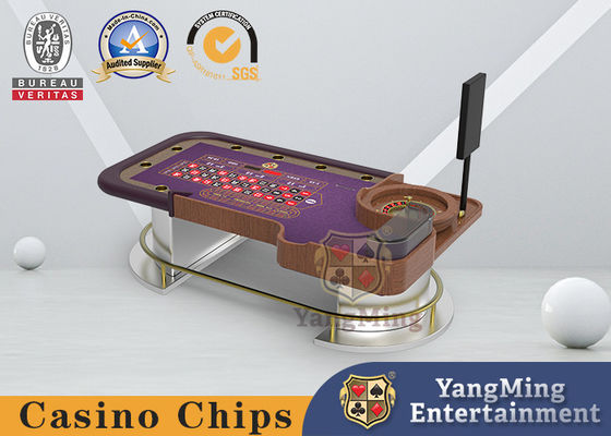 ซื้อ 32 นิ้ว PU Leather Semi Disc Roulette Poker Table พร้อมกระดานกันไฟ การผลิตออนไลน์