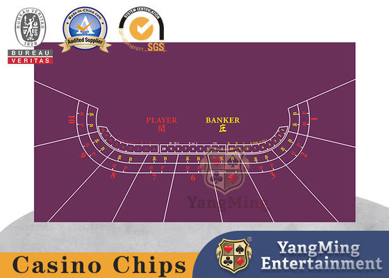 ซื้อ BV กันฝุ่น Custom Casino Blackjack Table Felt Layout สารหน่วงไฟ การผลิตออนไลน์