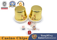 Casino Games Poker Table Golden Stainless Dice Cup Shaker For Gambling Games