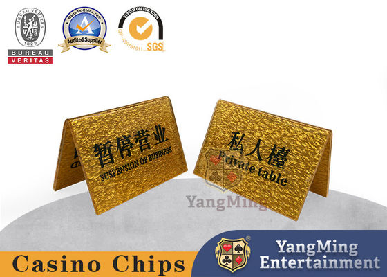 ซื้อ คาสิโนส่วนตัว Golden VIP Button Custom Reserved Table Sign การผลิตออนไลน์