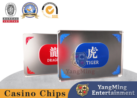 ซื้อ กำหนดเองโปร่งแสงอะคริลิ Frosted Dragon Tiger Markers ด้านล่างสำหรับโต๊ะโป๊กเกอร์ การผลิตออนไลน์