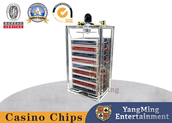 ซื้อ 8 คู่แบบพกพา Baccarat Texas Casino Card Box 10mm Thicknss การผลิตออนไลน์