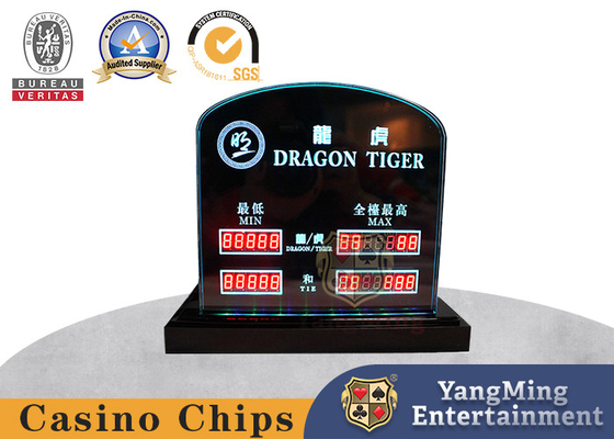 ซื้อ แบบอักษรแกะสลัก Niu Niu Dragon Tiger Poker Chip Display Case LED การผลิตออนไลน์