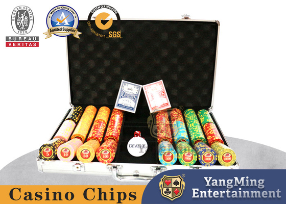 ใหม่ที่กำหนดเอง 600 ชิ้นคลับชิป Texas Poker Table Game Chips ตั้งกล่องโลหะผสมอลูมิเนียม