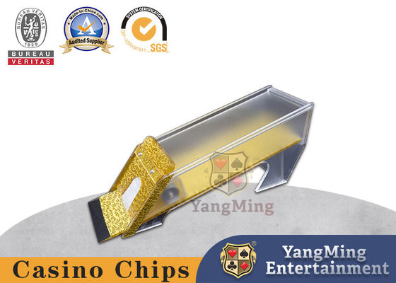 Texas Poker Baccarat Polished Gold 8 Deck Poker ตัวแทนจำหน่ายโต๊ะคาสิโนยอมรับแบบกำหนดเอง