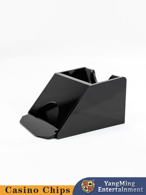 รองเท้าตัวแทนจำหน่ายบัตรใบอนุญาตด้วยตนเอง Deluxe 1 Deck Black Acrylic Casino Blackjack Poker Table Dealer Shoe