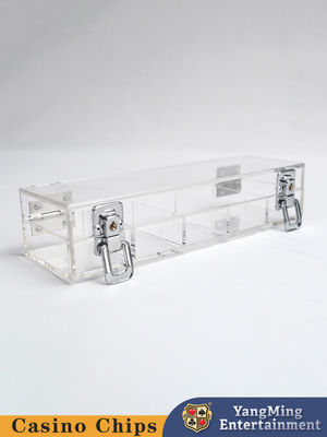 Baccarat Acrylic 50mm ล็อคชิปเทรย์สําหรับการบันเทิงคาสิโน เกมโป๊กเกอร์บนโต๊ะ