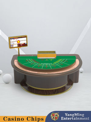 โต๊ะเล่นบาคาร่า แบบครึ่งวงกลม โต๊ะเล่นเกมโป๊กเกอร์